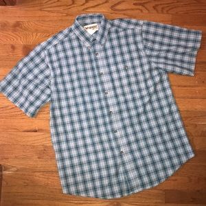 Wrangler Short Sleeve Button Up Shirt Large